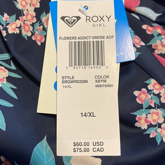 NWT Roxy One Piece Rashguard Swimsuit - Picture 5 of 9